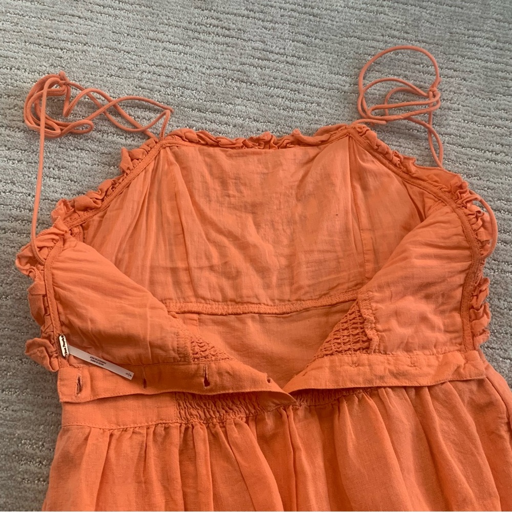 Free People Orange Linen Dress - Picture 9 of 12